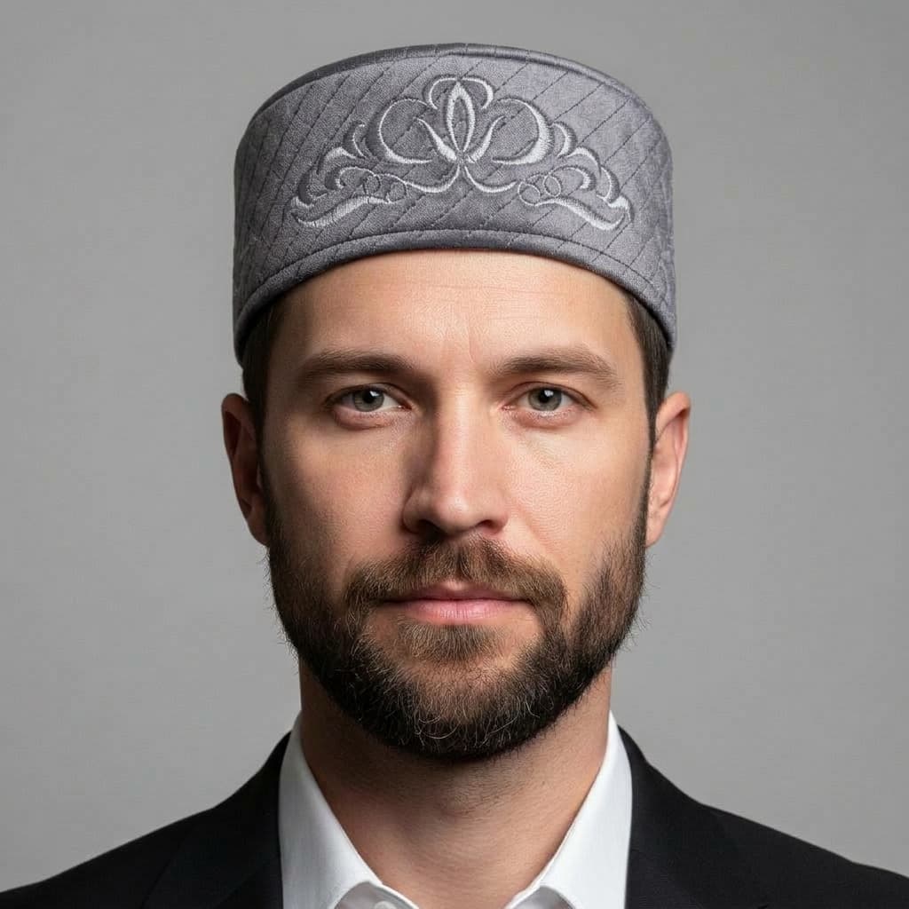 тюбетейки серые с с/у (57)