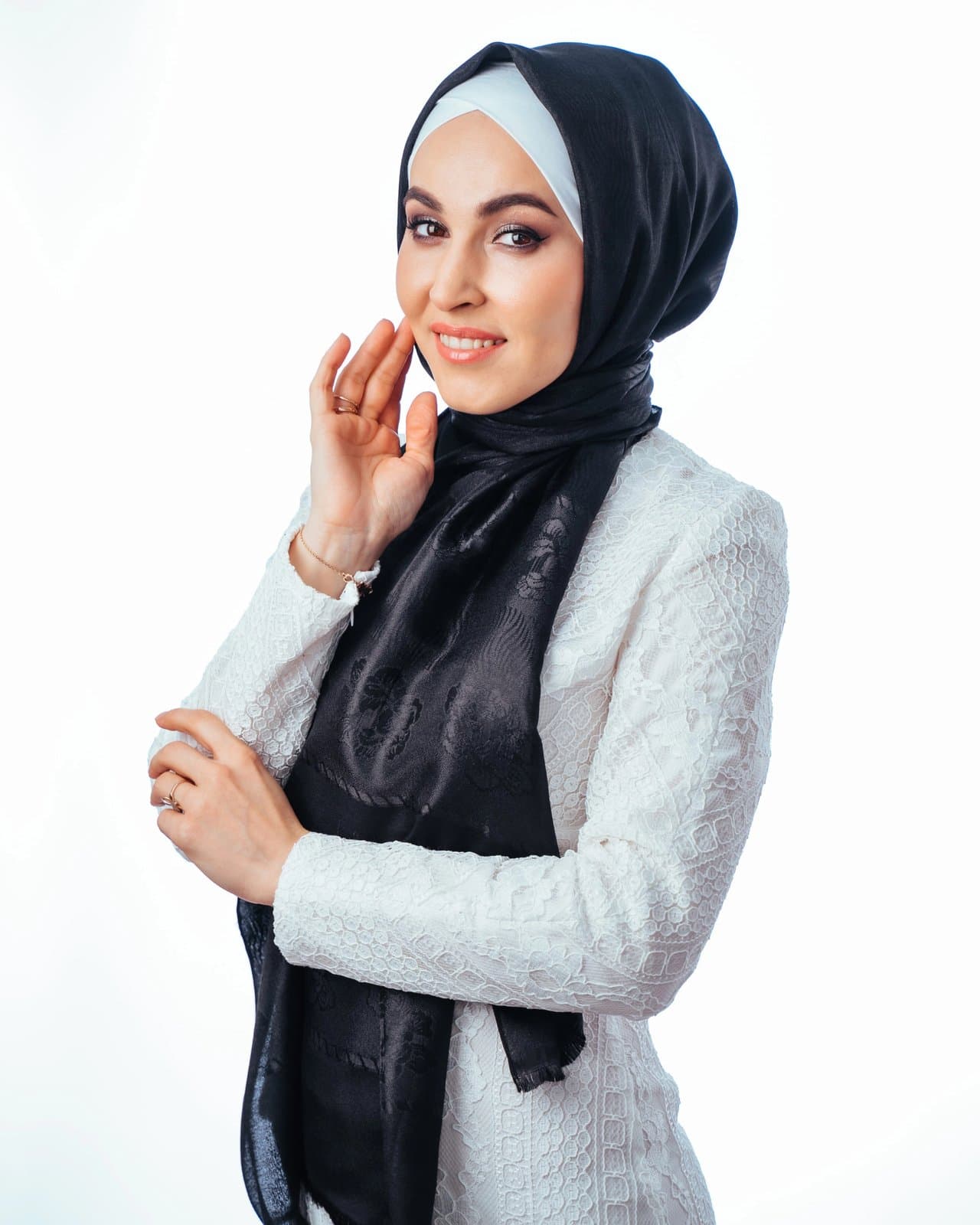 Палантин Foulard (черный)