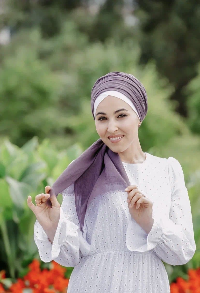 Палантин бамбук (сливовый)