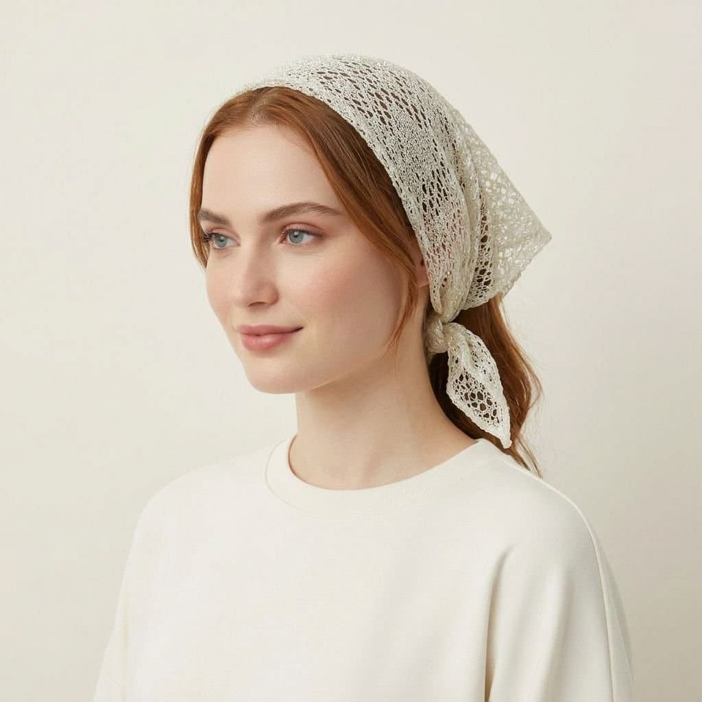 Косынка ажурная (молочный)