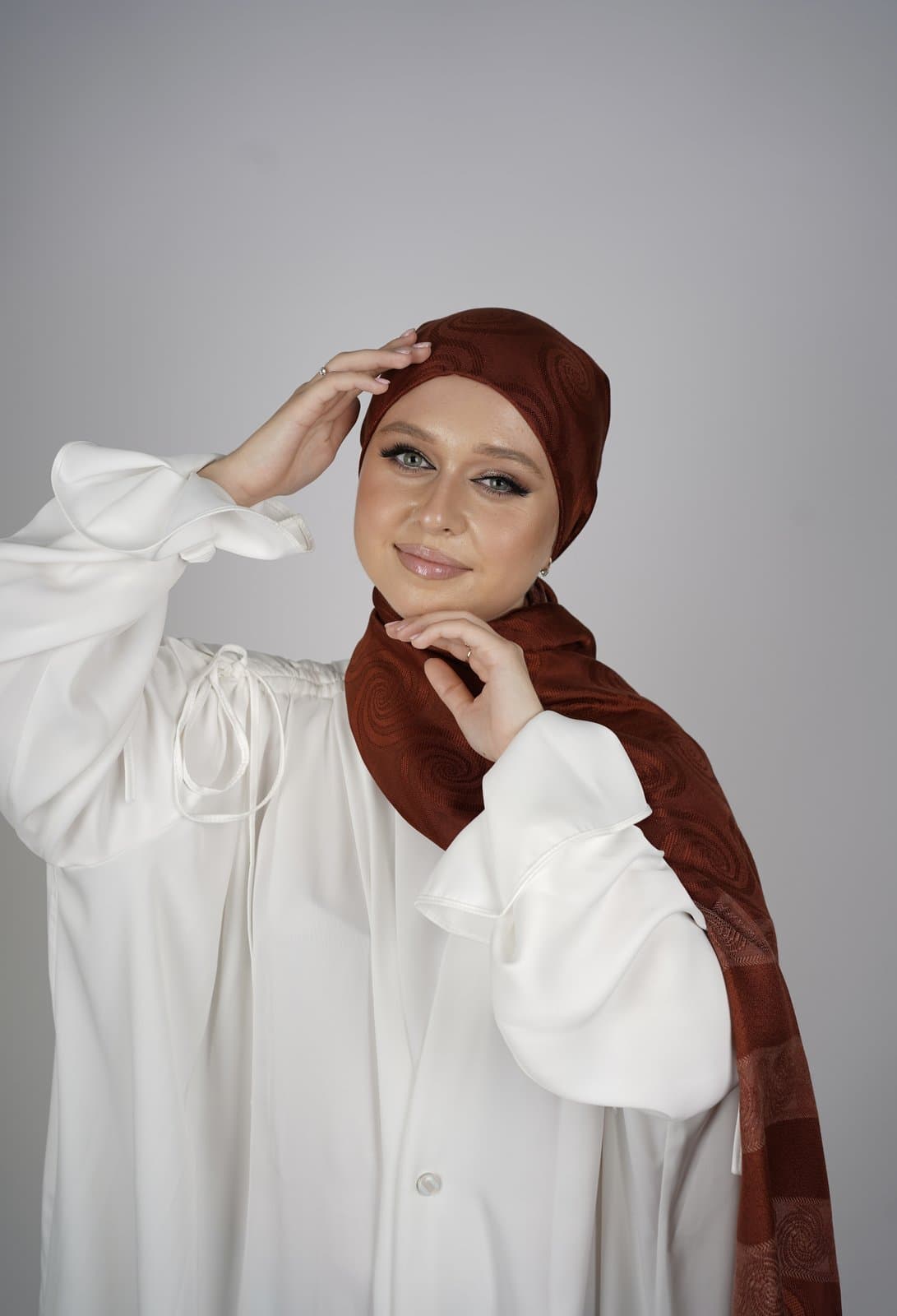 Палантин Foulard (бордовый)