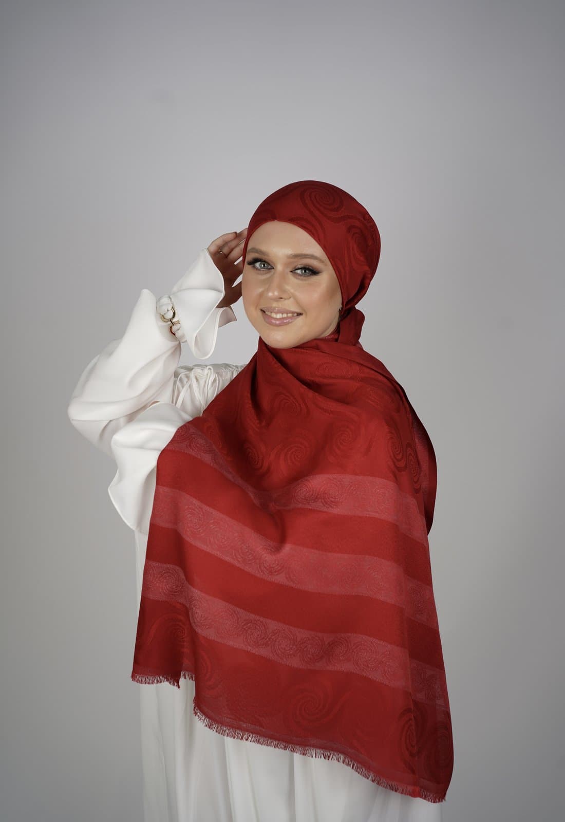 Палантин Foulard (темно-красный)