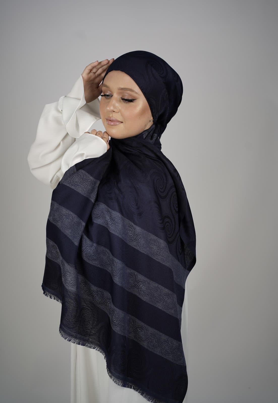 Палантин Foulard (темно-синий)