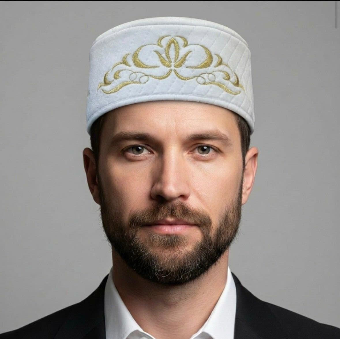 тюбетейки белые з/у (58)