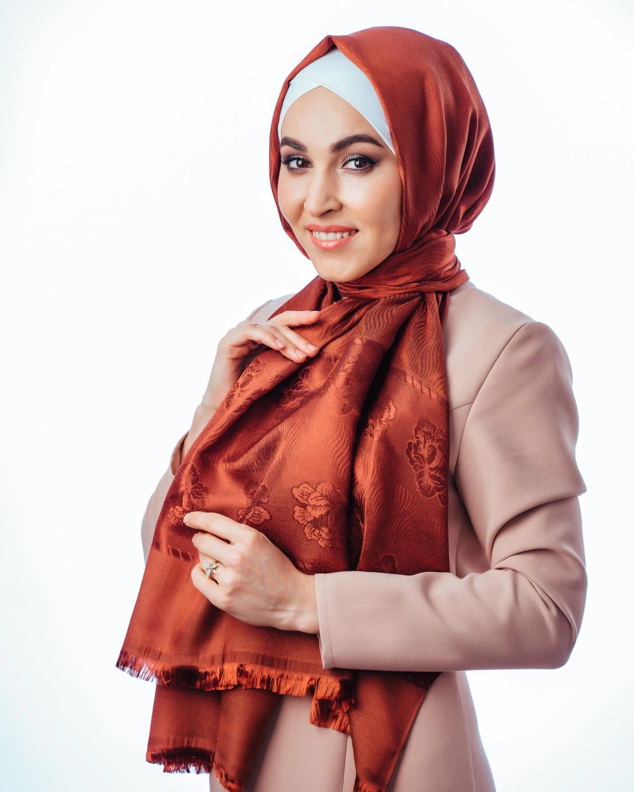 Палантин Foulard (кирпичный)